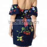 New Design off Shoulder Printing Party Dress Sexy Dress Sexy thumbnail-5
