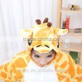 Flannel Cartoon Adult Animal Jumpsuit Animal Pajamas Jumpsuit Giraffe Design thumbnail-3
