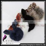 CX-E-02 Genuine Rabbit Fur Ear Lovely Elastic Hair Band thumbnail-2