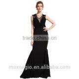 New V Neck Spaghetti Strap Online Univision Boutique Sequin Fabric Long Mermaid Evening Dress thumbnail-1