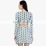 Grey Colored Printed Dress Latest High Waist Dress Patterns thumbnail-2
