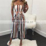 Zm50238b Hot Sell Ladies Pants Summer New Style Color Stripe Jumpsuits Women thumbnail-2