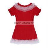 Girls Lovely Short Sleeve Home Frilly Red 2 / 3 Year or 1-6 Years Old Baby Girl Dress thumbnail-3