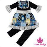 New Hot-sale Children Clothing Set Baby Girl Printing Wave Point Set Baby Girl Boutique Clothing Cosmetic Sets thumbnail-1