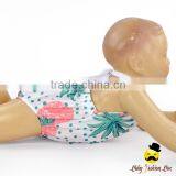 Summer Pineapple Printed Lace Halter Design Infant Baby Bodysuit Clothes Toddler Girl Jumpsuit Romper thumbnail-4