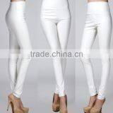 Wholesale Plain Womens Tight Pants/sexy Faux Leather High Waist Leggings Stretch PU Pants Laides Skinny Trousers thumbnail-3