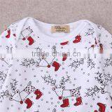 S60691B 2017 Child Bodysuit Deer Print White Jumpsuit Girls Infants Clothing With Long Sleeve thumbnail-3