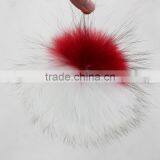 Myfur Bi-Color Raccoon Soft Ball Raccoon Fur Balls Fur Pom Poms For Beanie Hat And Caps thumbnail-4