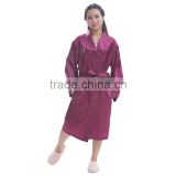 Soft touch 100 polyester branded silk bathrobe women