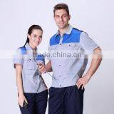Juqian Mens Working Coverall Workwear Cotton Short Sleeve Summer Industrial Safey Work Uniforms
