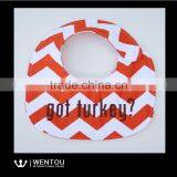 Wholesale Chevron Monogram Seersucker Bib thumbnail-5