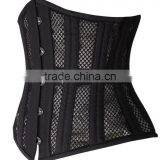 Instyles Black White Mesh 26 Steel Double Boned Waist Corset Steampunk Corselet New thumbnail-2