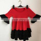 Mjy-161Custom High Quality Cheap Red O-neck Short Sleeve Cotton Blank Children Nice Girl Dress thumbnail-2