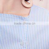 Latest New Striped Shirt Designs for Women Long Sleeven Cotton Shirt thumbnail-3