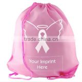 high quality drawstring non-woven laundry bag for five-star hotel