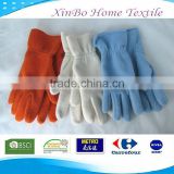 Fashionable newest design pretty polyester fleece winter gloves