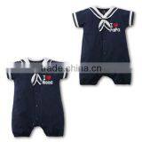 2016 Summer Pure Cotton Navy Style Baby Romper thumbnail-2
