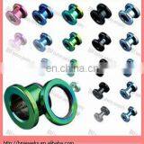 Titanium Anodized Tunnel With Threaded Back, 12 Gauge ,ear Plug ,body Piercing Jewelry thumbnail-1