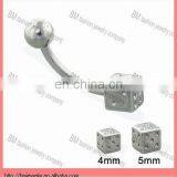 Stainless Steel Dice Eyebrow Ring Custom Body Piercing Jewelry thumbnail-1