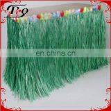 Green Luau Table Skirt With Flowers