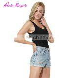 New Style Black Soft Organic Bamboo Hot Girl Sexy Women Cotton Camisole thumbnail-3