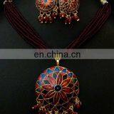 Meena enamel jewelry necklace sets manufacturer,Meena enamel jewellery necklace sets exporter