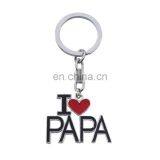 Wholesale Cheap Stock Type Enamel Style Creative Mother's Day Father's Day Gift Metal I Love Papa Keychain I Love MAMA Keychain thumbnail-2