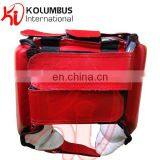 Red Head Guard In Leather, Boxing Head Guard Helmet, Head Guard Made In Leather Full Adjustable thumbnail-2