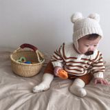 2020 fashionable warm newborn baby clothes cute striped toddler suit clothes