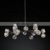Modern Beautiful Home Decor E27 White Crystal Ceiling Pendant Light With Gold Frame thumbnail-3