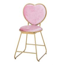 Heart-shaped velvet dining chair
