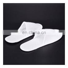 1/5 Pairs White Towelling Open Closed Toe Hotel Disposable Slippers Hotel Slippers Disposable Spa Shoes thumbnail-1