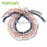 Topearl Jewelry 4strands/LOT Assorted Mixed Color Nugget Freshwater Fashion Wholesale Loose Pearls Strand N08