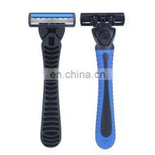 1 Handle and 4 Refill Cartridges Disposable Shaving Razor For Men Triple Blades Stainless Steel Razor Beard Shaver KL3-03 thumbnail-2