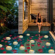 Многоцветная водонепроницаемая безламповая плавающая светодиодная свеча для украшения романтического свадебного торжества. Плавающая свеча на воде thumbnail-5