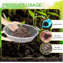 3 Pcs Soil Sifter for Gardening Sand Rock Compost Sifter Dirt Sieve Sifting Pan for Gardening Sand Sawdust Gravel Rocks thumbnail-4