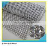 Crystal Sew on Rhinestone Aluminum Mesh Clear Glass Rhinestone Sheet Without Glue thumbnail-2