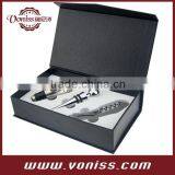 Wine Gift Set 3 PCS In Gift Box With Wine Opener, Wine Pourer, Wine Stopper thumbnail-3
