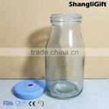 Glass Milk Bottle 180ml Cylinder Wholesale 6oz Juice Bottle thumbnail-2