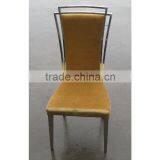 Hotel Supplies Steel Metal Chair in Yellow thumbnail-1