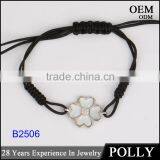 Lovely Cute 925 Sterling Silver Fabric Bracelet Shell Women Bracelet thumbnail-4