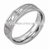 Stainless Steel Celtic Knot 6mm Satin and Polished Band