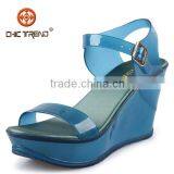 Best Seller Women Plastic Jelly Shoes Wedge Shoes Transparent Jelly Shoes