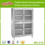 Commercial Stainless Steel Kitchen Bench Cabinet With Sliding Doors,Drawers, Over Shelves BN-C12(Custom Made) thumbnail-5