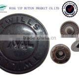 14mm Metal Brass Blank Snap Button Badge Wholesale