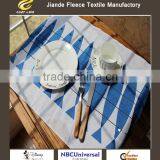 1PCS 64x45cm Modern Mediterranean Blue Fish Print Linen Cotton Table Placemat Napkin Bar Coffee Tea Towel Photo Prop