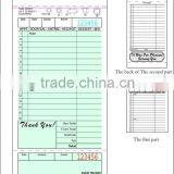 2 Parts Carbonless Paper Guest Check TM-G4900BK