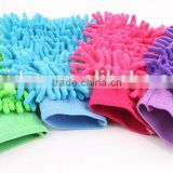 Good Price Double-side car cleaning chenille gloves