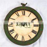 Industrial French Style Metal Old Wall Clock