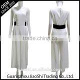 New Arrival Fashion Pattern White Sleeveless One Piece Women Jumpsuit thumbnail-1